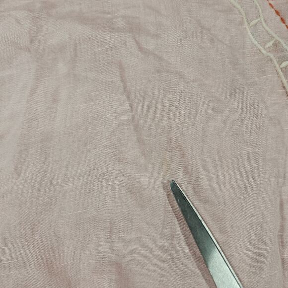 Spartina 449 Beach Cover-Up Women's OS Alljoy Pineapple Embroidered Linen Blend - Picture 3 of 11